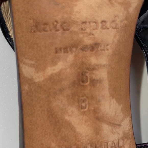 KATE SPADE Black Opal Peep Toe Platform Heels EUC - Picture 6 of 7